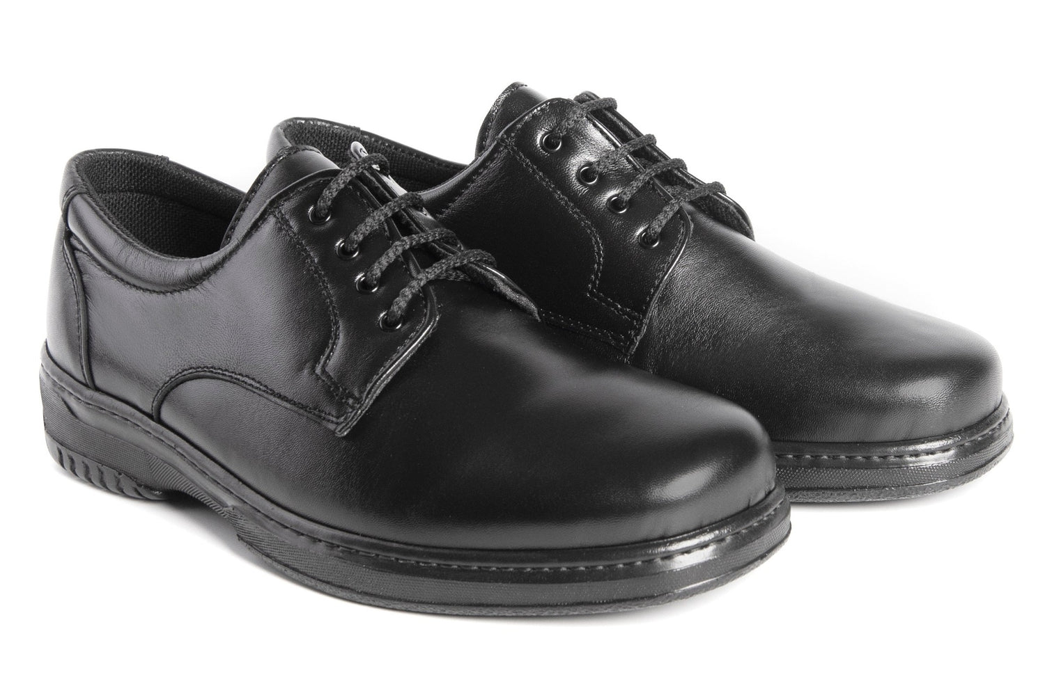 Pinoso's Men's Black Leather Diabetic lace-up shoe - Free UK Delivery ...